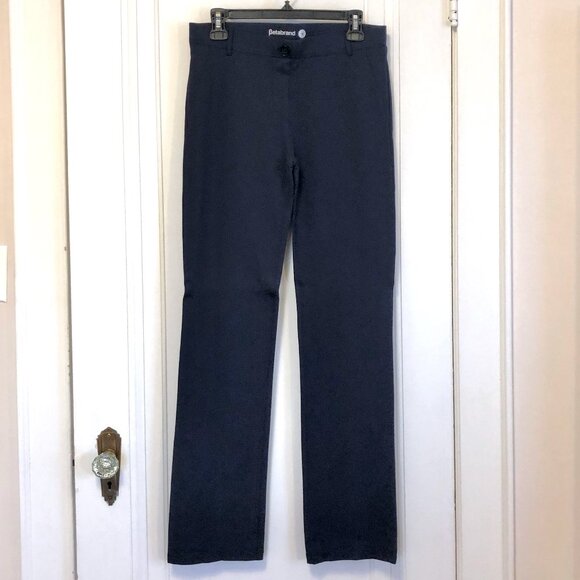 Betabrand Dress Pant Yoga Pants - Straight-Leg - Navy Medium Regular - Picture 6 of 8